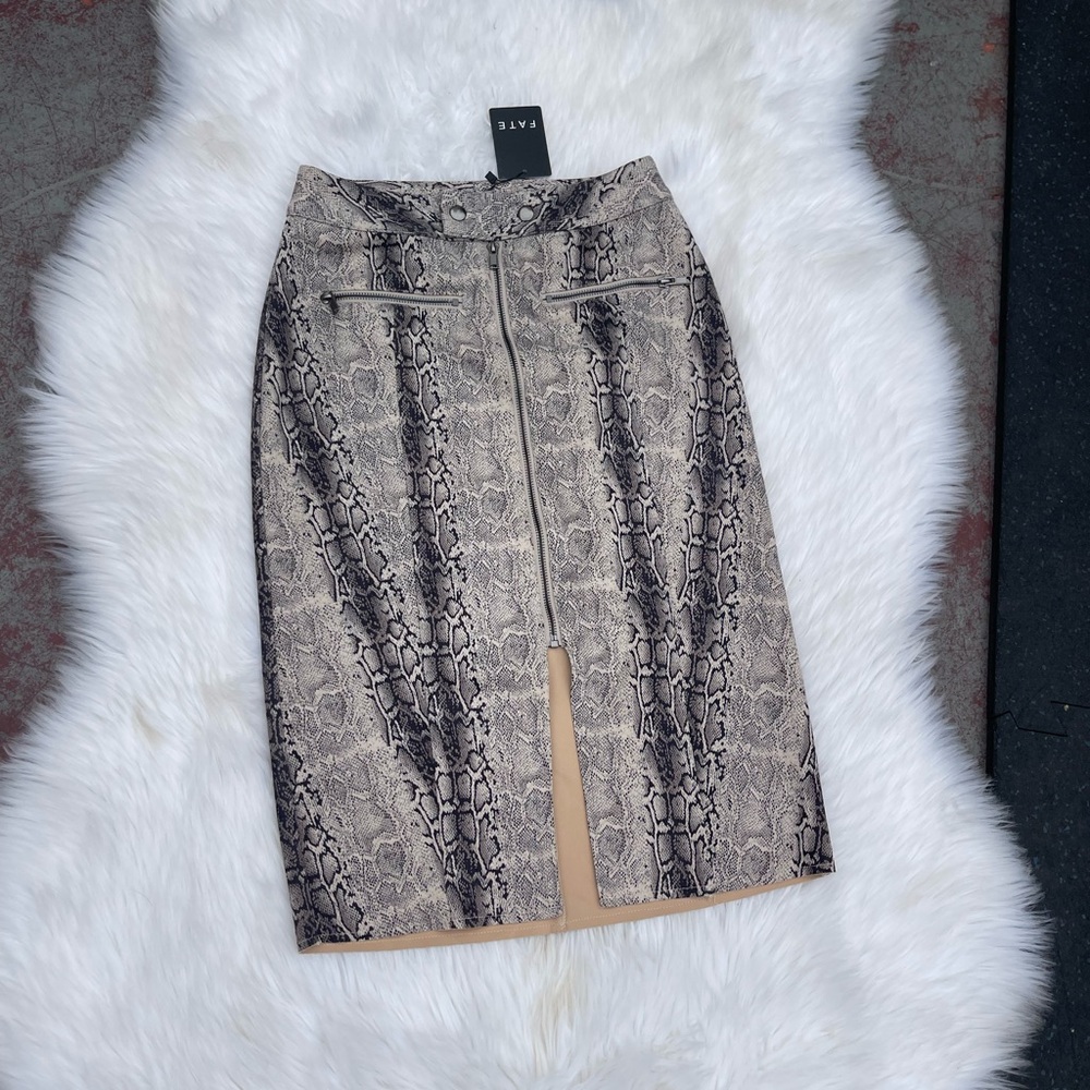 Snake Print Pencil Skirt